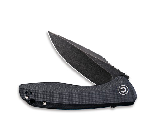 Складной нож CIVIVI Baklash 9Cr18MoV Steel Black Stonewashed Handle G10 Black