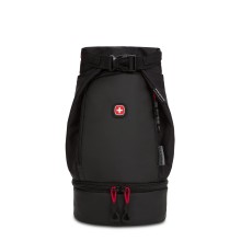 Термосумка для ланча SWISSGEAR, прорезиненный полиэстер 600D, чёрный/красный, 17х17x37 см, 5 л