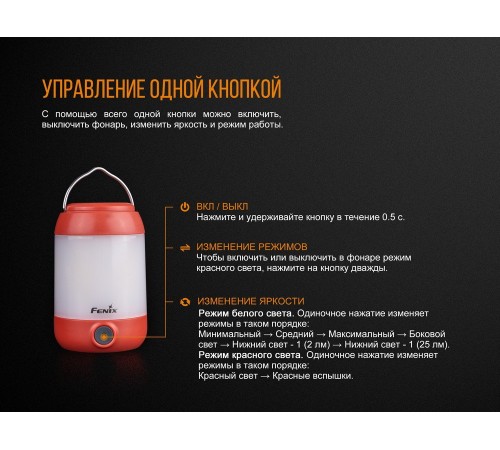Фонарь Fenix CL23 красный, CL23r