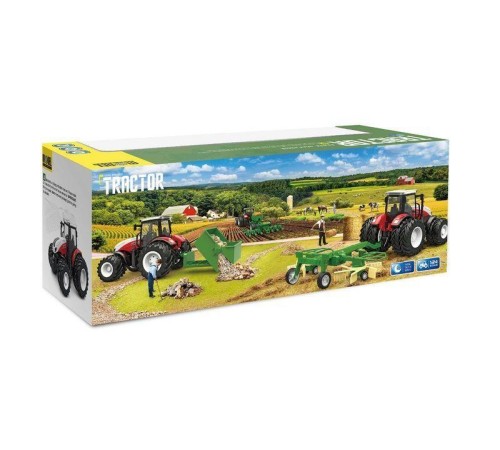 Р/У фермерский трактор Korody с роторной косилкой, двойные колеса 1/24 2.4G 6CH RTR
