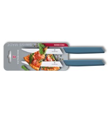 Набор из 2 ножей для стейка и пиццы VICTORINOX Swiss Modern, 12 см, с волнистой кромкой, в блистере