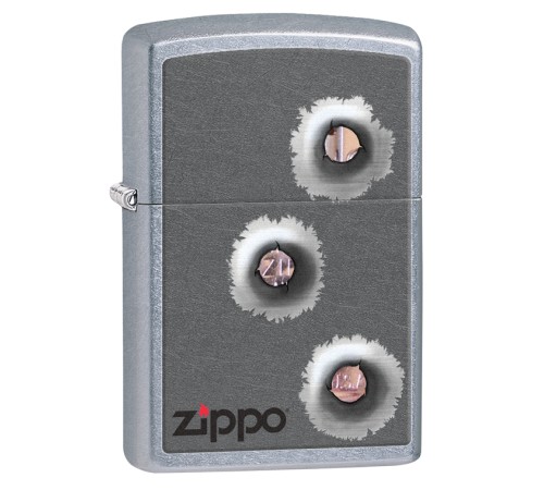 Зажигалка ZIPPO Classic с покрытием Street Chrome™, латунь/сталь, серебристая, матовая, 36x12x56 мм