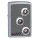 Зажигалка ZIPPO Classic с покрытием Street Chrome™, латунь/сталь, серебристая, матовая, 36x12x56 мм