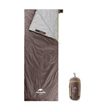 Мешок спальный Naturehike NH21MSD09 мини LW180, размер XL, коричневый, молния слева, 6927595777985L