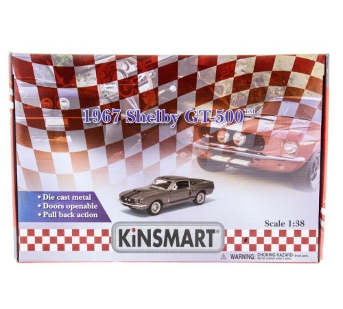Машина Kinsmart 1:38 Shelby GT-500 1967 в асс. инерция (1/12шт.) б/к