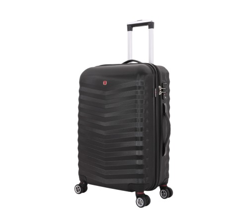 Чемодан SWISSGEAR FRIBOURG, чёрный, АБС-пластик, 49x31x77 см, 97 л