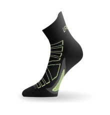 Носки Lasting RPC 906, microfiber+polypropylene, черный с серой подошвой и зеленой полоской, размер M, RPC906-M