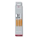 Набор из 3 столовых приборов VICTORINOX Swiss Classic: нож для овощей, вилка, ложка, оранжевый цвет