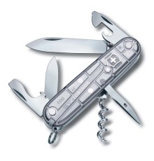 Нож перочинный VICTORINOX Spartan, 91 мм, 12 функций, полупрозрачный серебристый