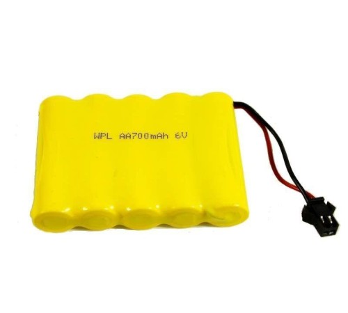 Аккумулятор Ni-Cd 700mAh, 6V для WPL B-14, B-24, C-14, C-24, B-16, B-36 (без пропорц. серво)