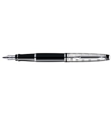 Перьевая ручка Waterman Expert Deluxe Black CT. Перо - нерж. сталь, дет.дизайна: палладиевое покр.