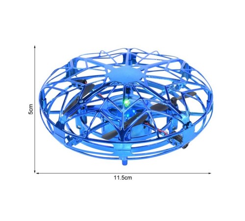 Квадрокоптер Flytec H05 Летающая тарелка, 12 см, свет, управление рукой