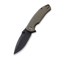 Складной нож CIVIVI Pintail CPM S35VN Steel Black Stonewashed Handle Dark Green Micarta