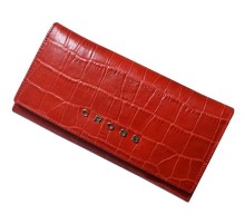 Кошелёк Cross Bebe Coco, кожа наппа фактурная, цвет красный/бежевый, 19,5 х 10,2 х 2,5 см