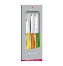 Набор из 3 ножей VICTORINOX Swiss Classic: 2 ножа для овощей 8 и 10 см, столовый нож 11 см