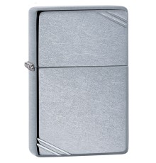 Зажигалка ZIPPO Vintage с покрытием Street Chrome™, латунь/сталь, серебристая, матовая, 38x13x57 мм