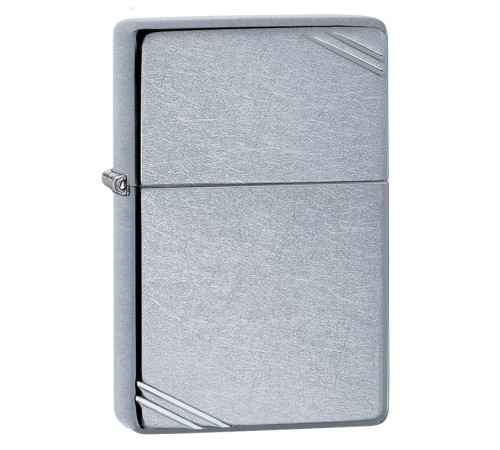 Зажигалка ZIPPO Vintage с покрытием Street Chrome™, латунь/сталь, серебристая, матовая, 38x13x57 мм