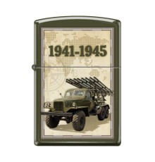 Зажигалка ZIPPO Катюша с покрытием Green Matte, латунь/сталь, зелёная, матовая, 38x13x57 мм