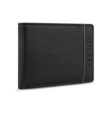 Портмоне BUGATTI Banda, с защитой данных RFID, чёрное, кожа козы/полиэстер, 12,5х2х9 см