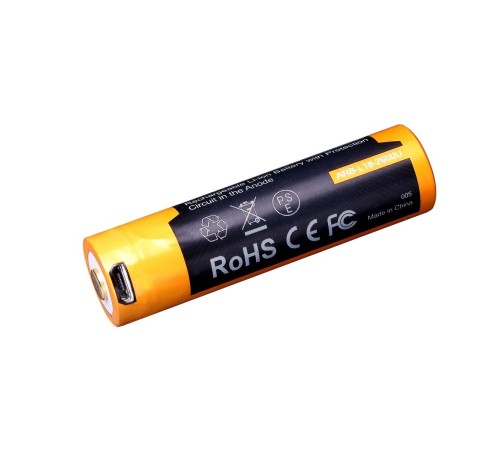 Аккумулятор 18650 Fenix 2600U mAh с разъемом для USB, ARB-L18-2600U