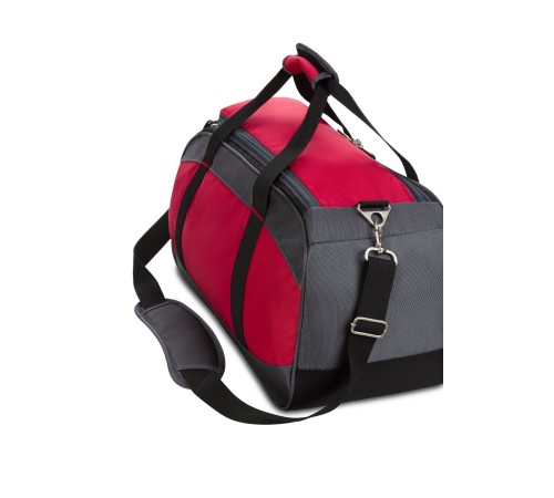 Сумка спортивная SWISSGEAR, красный/серый/чёрный, полиэстер 1200D, 52х25х30 см, 39 л