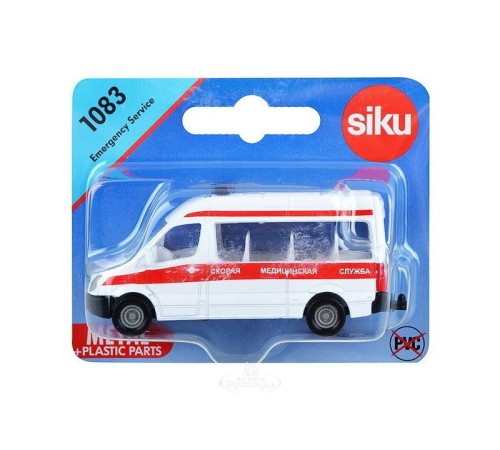 Микроавтобус Siku 1083RUS Скорая медицинская служба 1/50, белый