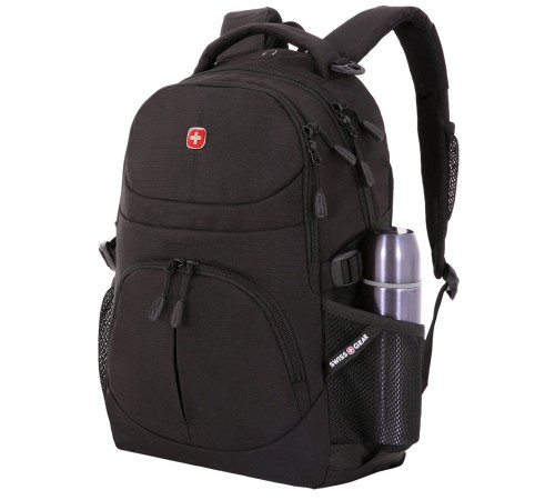 Рюкзак SWISSGEAR чёрный, полиэстер, 33х15х45 см, 22 л
