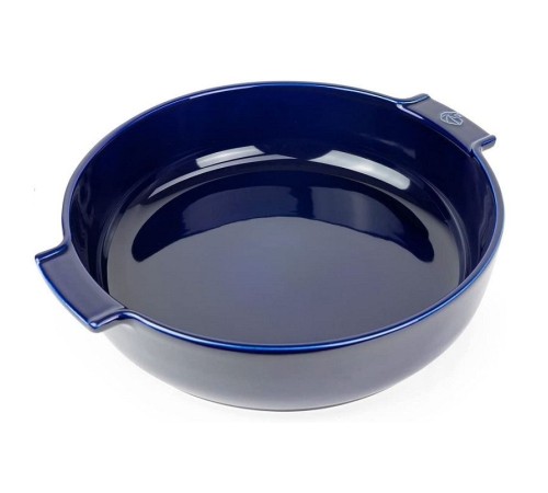 Круглая форма для запекания Peugeot Ceramic Blue, Франция, 34 см, синяя