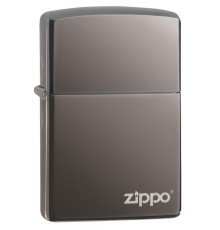Зажигалка ZIPPO Classic с покрытием Black Ice®, латунь/сталь, чёрная, глянцевая, 38x13x57 мм