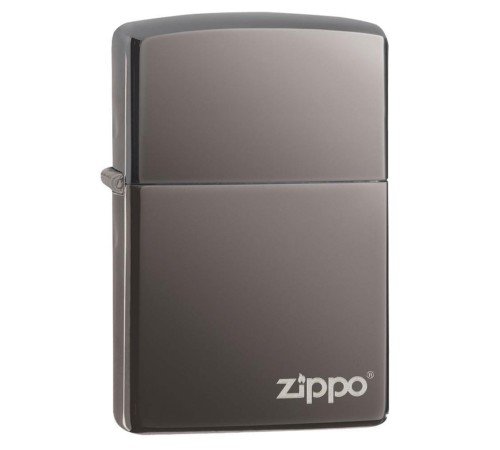 Зажигалка ZIPPO Classic с покрытием Black Ice®, латунь/сталь, чёрная, глянцевая, 38x13x57 мм