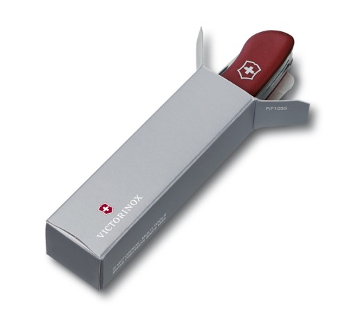 Нож перочинный VICTORINOX Hunter, 111 мм, 12 функций, с фиксатором лезвия, красный