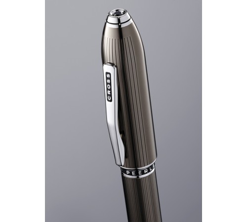 Шариковая ручка Cross Peerless Translucent Titanium Grey Engraved Lacquer