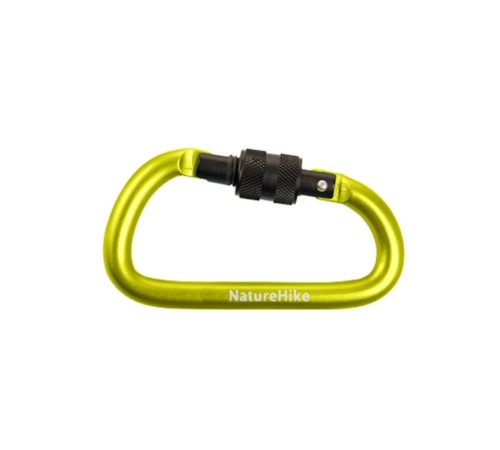 Карабин многофункциональный с муфтой Naturehike NH15A005-H D-Type 6cm жёлтый