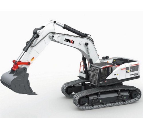 Радиоуправляемый экскаватор HUI NA TOYS, белый 2.4G 22CH 1/14 RTR