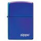 Зажигалка ZIPPO Classic с покрытием High Polish Indigo, латунь/сталь, синяя, глянцевая, 38x13x57 мм