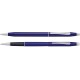 Набор Cross Classic Century Translucent Blue Lacquer: шариковая ручка и ручка-роллер, цвет - синий