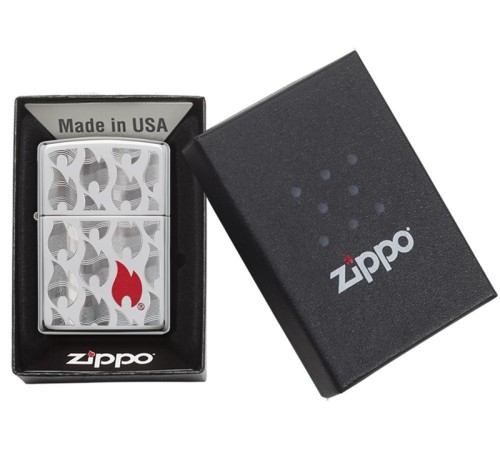Зажигалка ZIPPO Classic с покрытием High Polish Chrome, латунь/сталь, серебристая, 38x13x57 мм