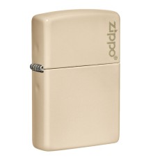 Зажигалка ZIPPO Classic с покрытием Flat Sand, латунь/сталь, бежевая, матовая, 38x13x57 мм