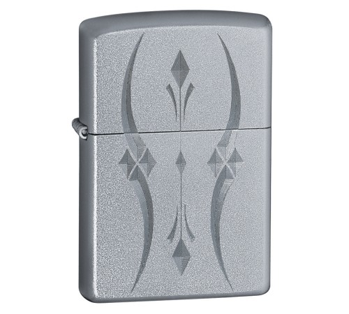 Зажигалка ZIPPO Classic с покрытием Satin Chrome™, латунь/сталь, серебристая, матовая, 38x13x57 мм
