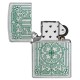Зажигалка ZIPPO Luck Design с покрытием Brushed Chrome, латунь/сталь, серебристая, 38x13x57 мм
