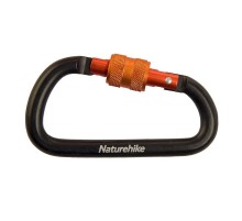 Карабин многофункциональный с муфтой Naturehike NH15A005-H D-Type 6cm чёрный