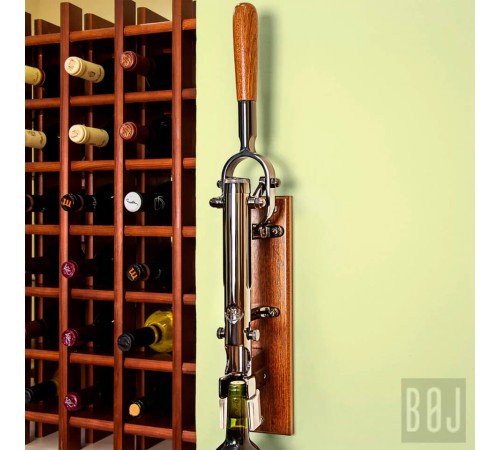 Штопор настенный для вина Boj Traditional Wall Corkscrew Black Nickeled