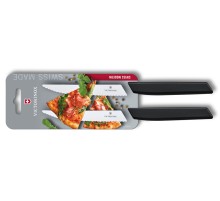 Набор из 2 ножей для стейка и пиццы VICTORINOX Swiss Modern, 12 см, с волнистой кромкой, в блистере