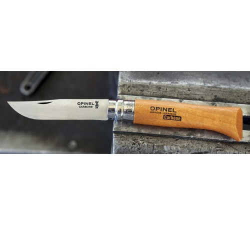 Нож Opinel №8, углеродистая сталь, рукоять из дерева бука, с чехлом, в деревянной коробке, 000815
