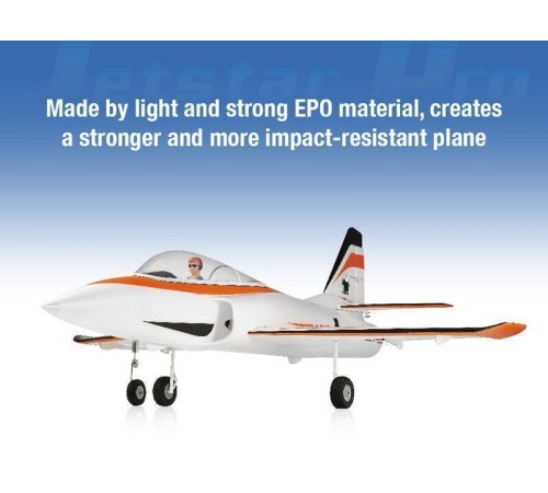 Радиоуправляемый самолет Top RC Jet Star Pro оранжевый 800мм импеллер 64мм 2.4G 4-ch LiPo RTF