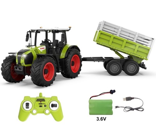 Радиоуправляемый трактор с прицепом Double Eagle CLAAS ARION 660 1/24 2.4G RTR