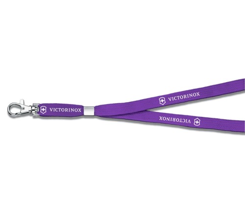 Шнурок на шею VICTORINOX, с карабином, фиолетовый, полиэстер / цинковый сплав