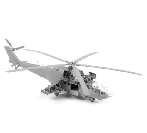 Сборная модель ZVEZDA Советский ударный вертолет Ми-24А, 1/72