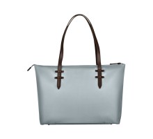 Сумка VICTORINOX Victoria Deluxe Business Tote, серо-синяя, нейлон/кожа, 47x15x31 см, 16 л