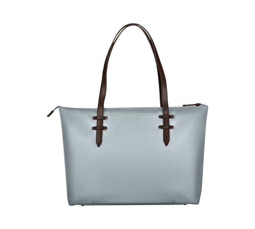 Сумка VICTORINOX Victoria Deluxe Business Tote, серо-синяя, нейлон/кожа, 47x15x31 см, 16 л